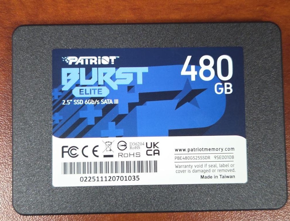Patriot Burst Elite 480GB 2.5″ SATA3 6GB/s Solid State Drive NEW Open Box