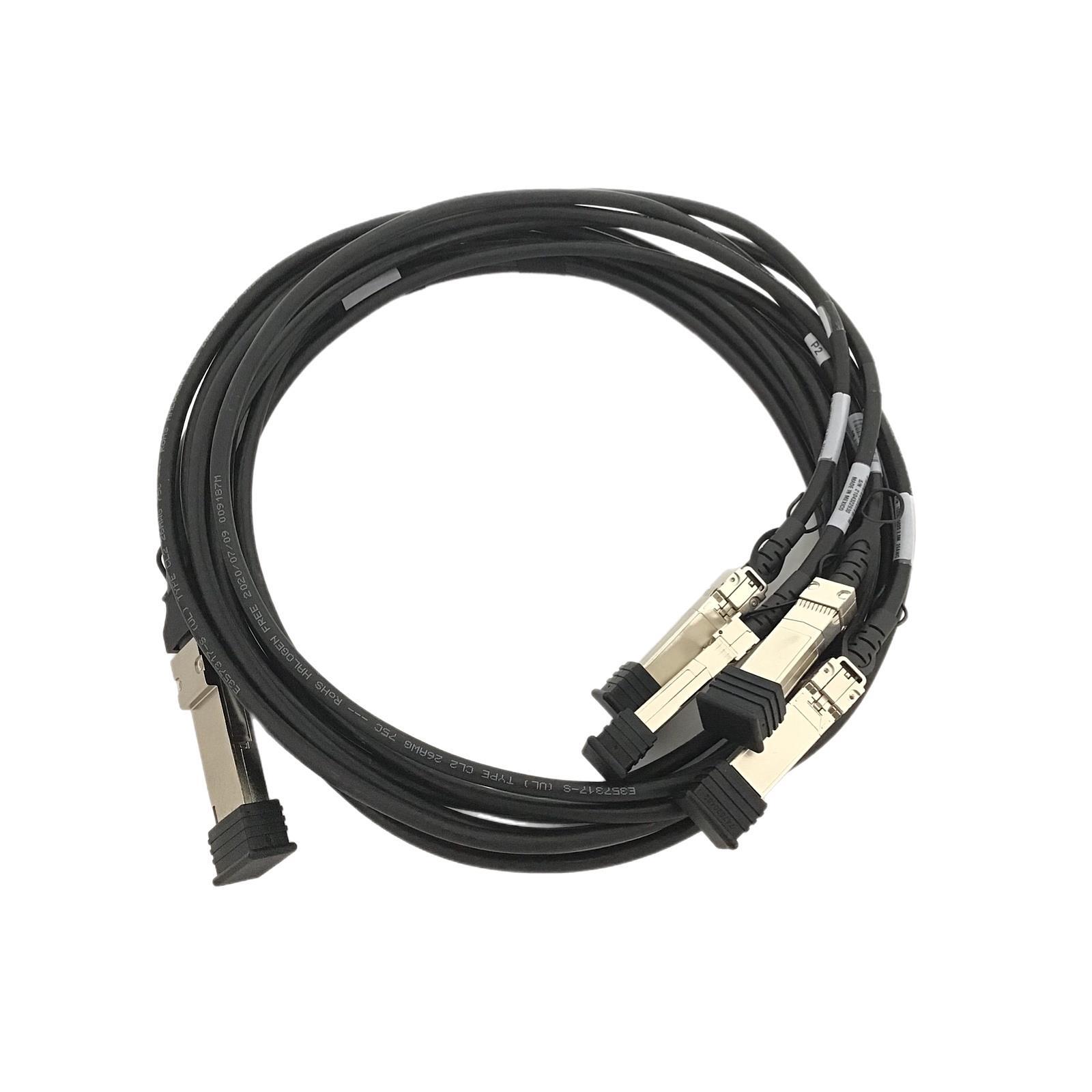New Genuine Molex 100GbE QSFP28 to 4x SFP28 2M Breakout DAC Passive Copper Cable