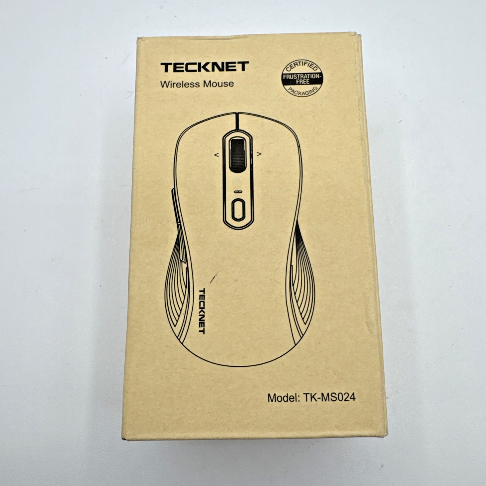 TECKNET Tri-Mode Bluetooth Wireless Mouse 4800 DPI Silent 6-Button 2.4GHz Gray