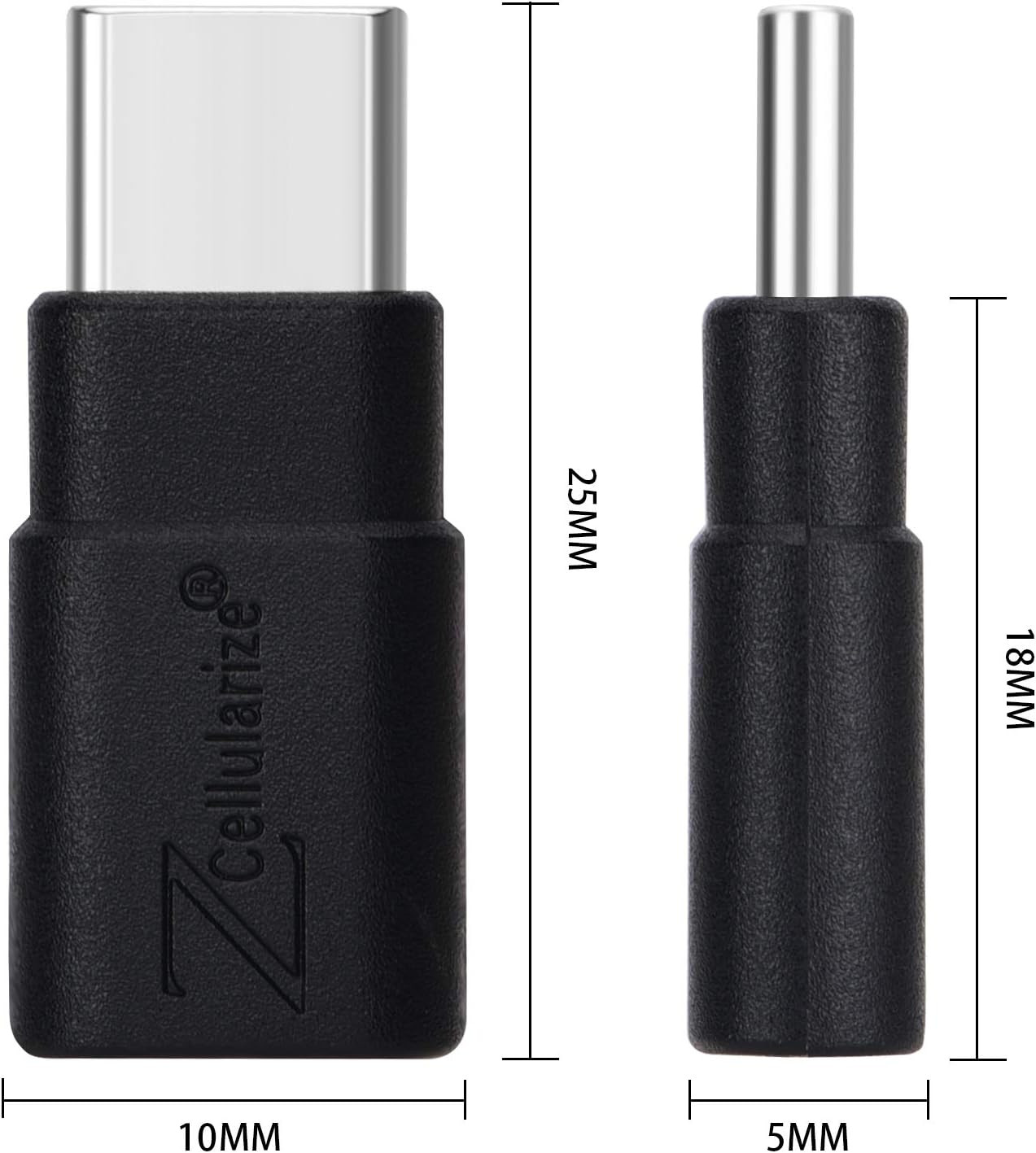 USB C Extender Adapter Straight (2 Pack) Type-C Male to Female Cable Extension