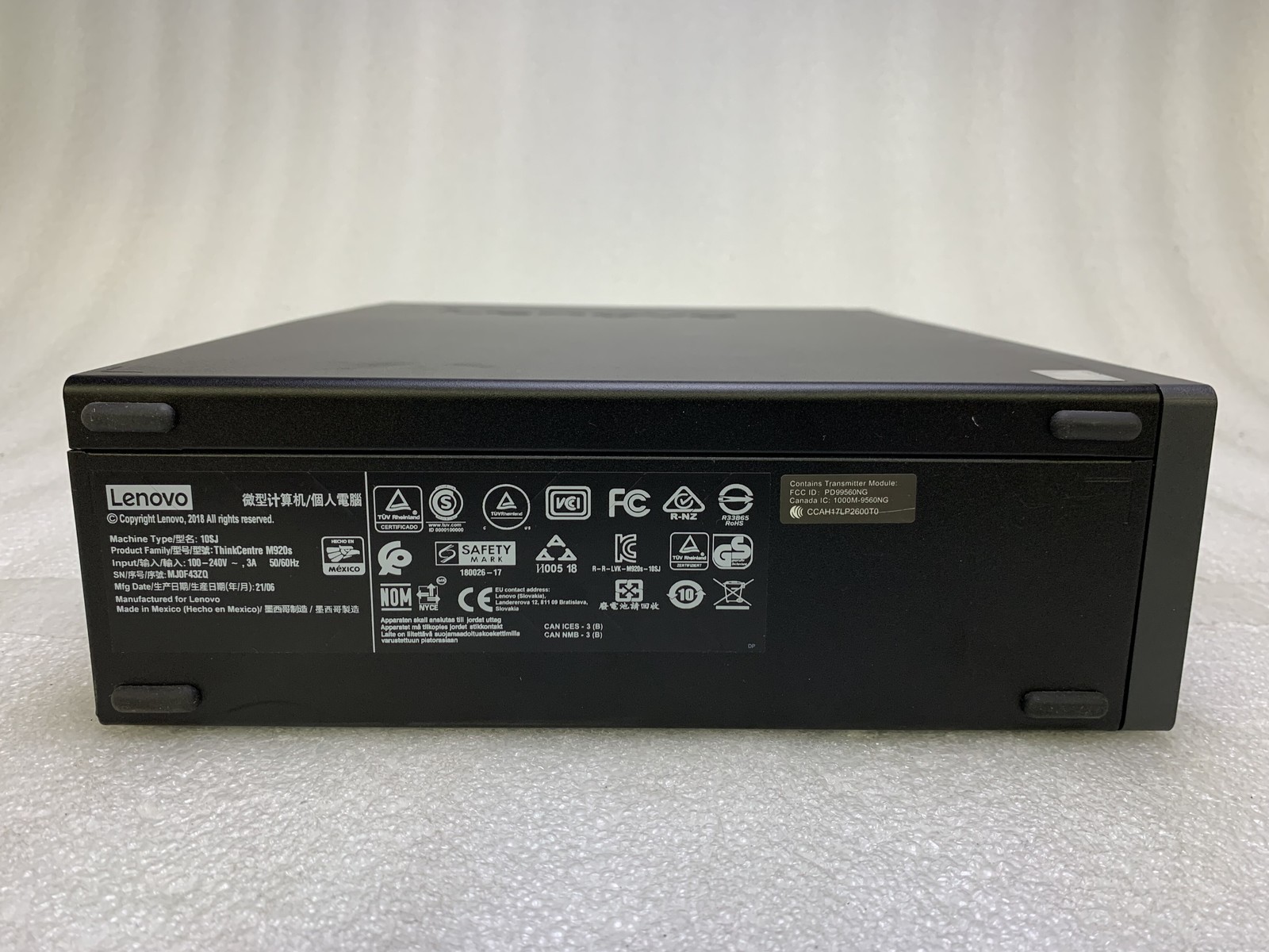 Lenovo ThinkCentre M920s Core i7-9700 3GHz 8GB RAM NO HDD NO OS Fair