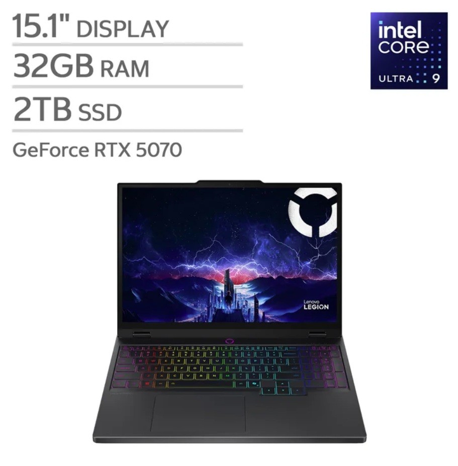 Lenovo Legion 5 15IAX10 15″ 2560×1600 165Hz Ultra 9 275HX 32GB 2TB RTX 5070 W11H