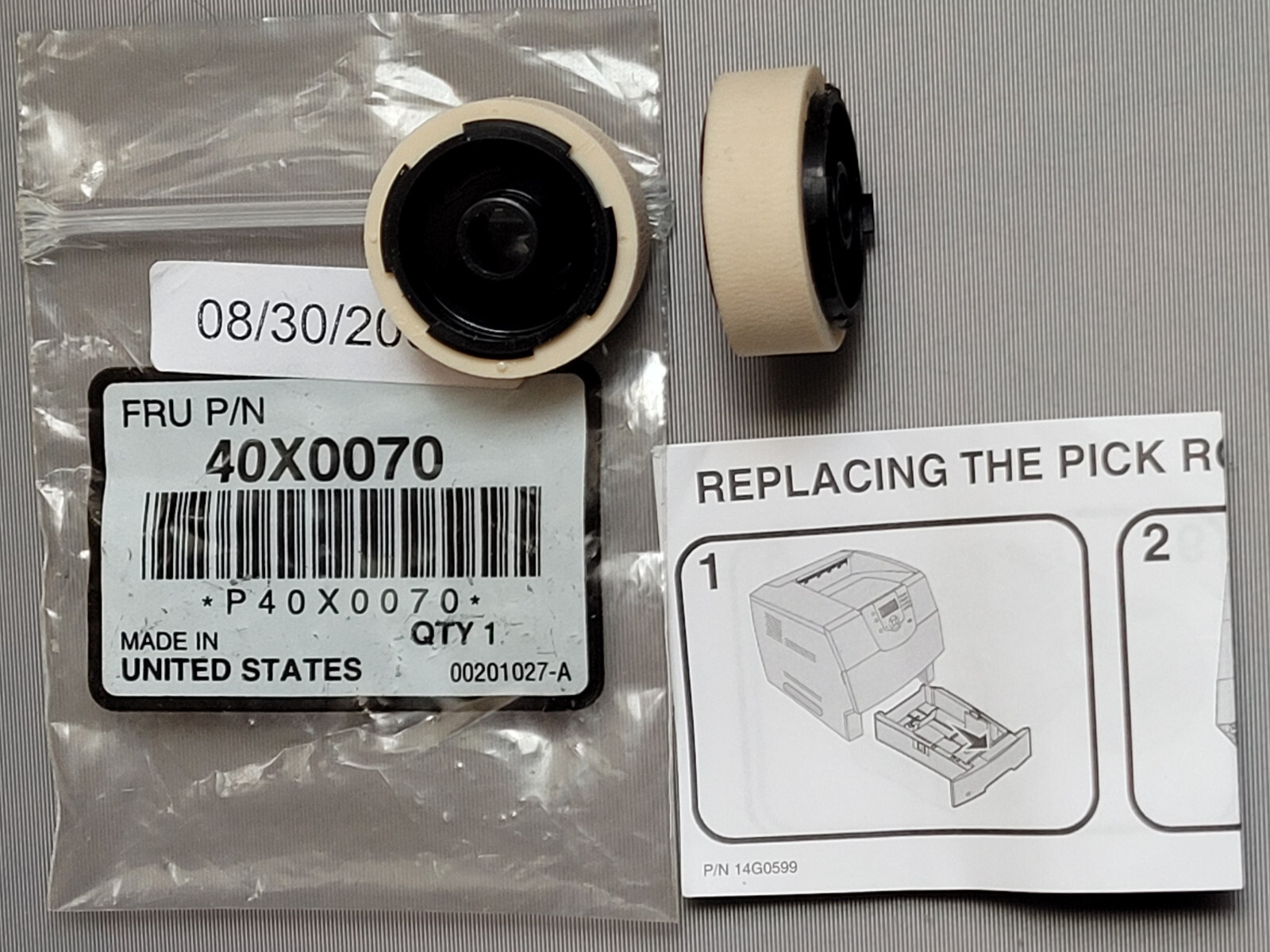 2X Genuine OEM Lexmark 40X4308 40X0070 99A0070 75P5958 40X1765 Pickup Roller set