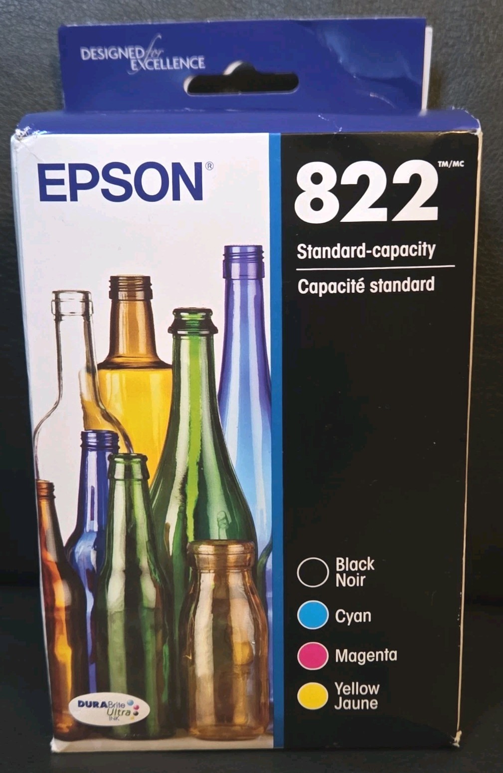 Epson Genuine 822 Black Cyan Magenta Yellow Ink Cartridge Set 02/2029 NEW SEALED