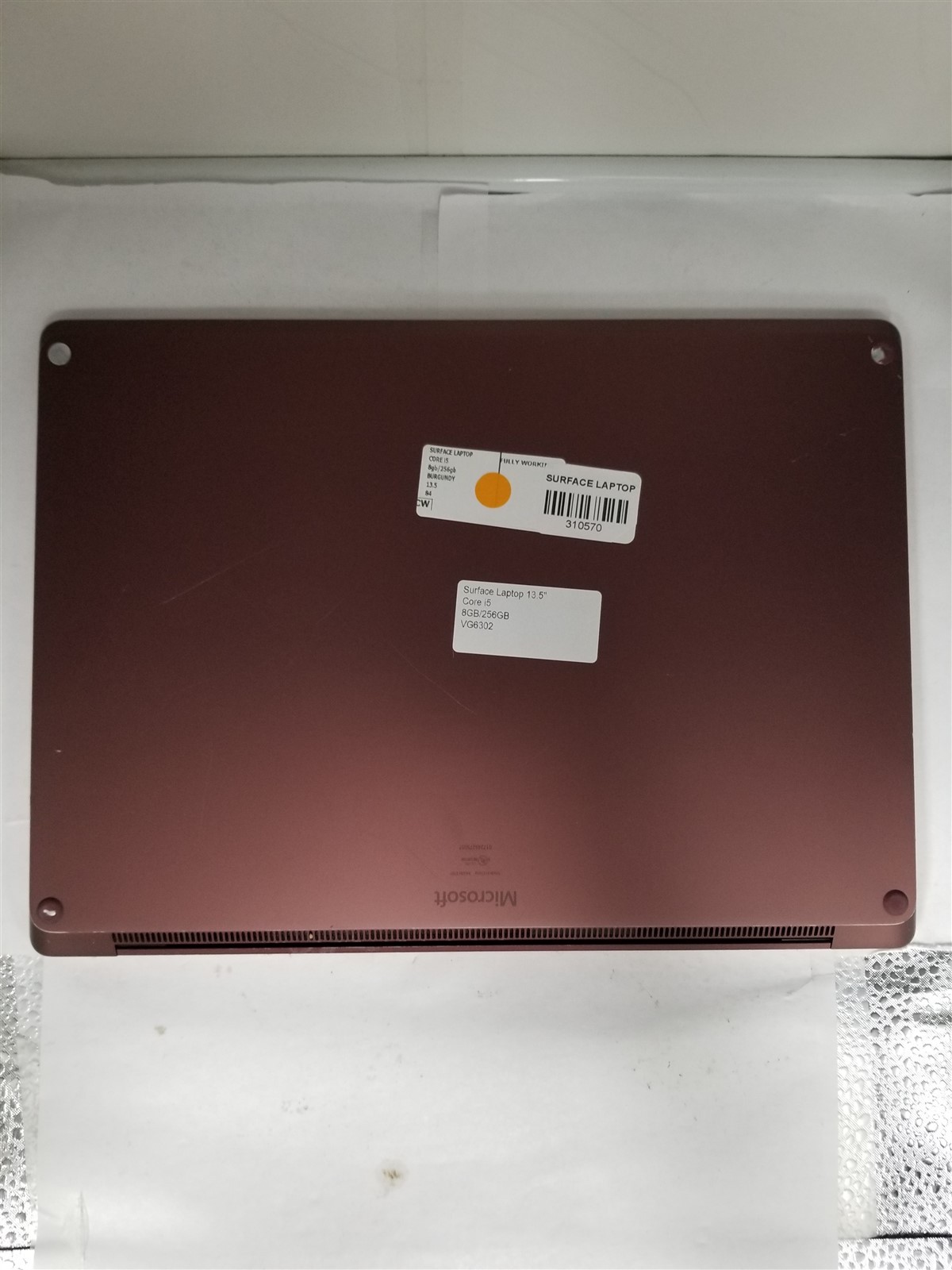 Microsoft Surface Laptop Core i5 13.5″ 8GB/256GB Burgundy Fully Working VG6302