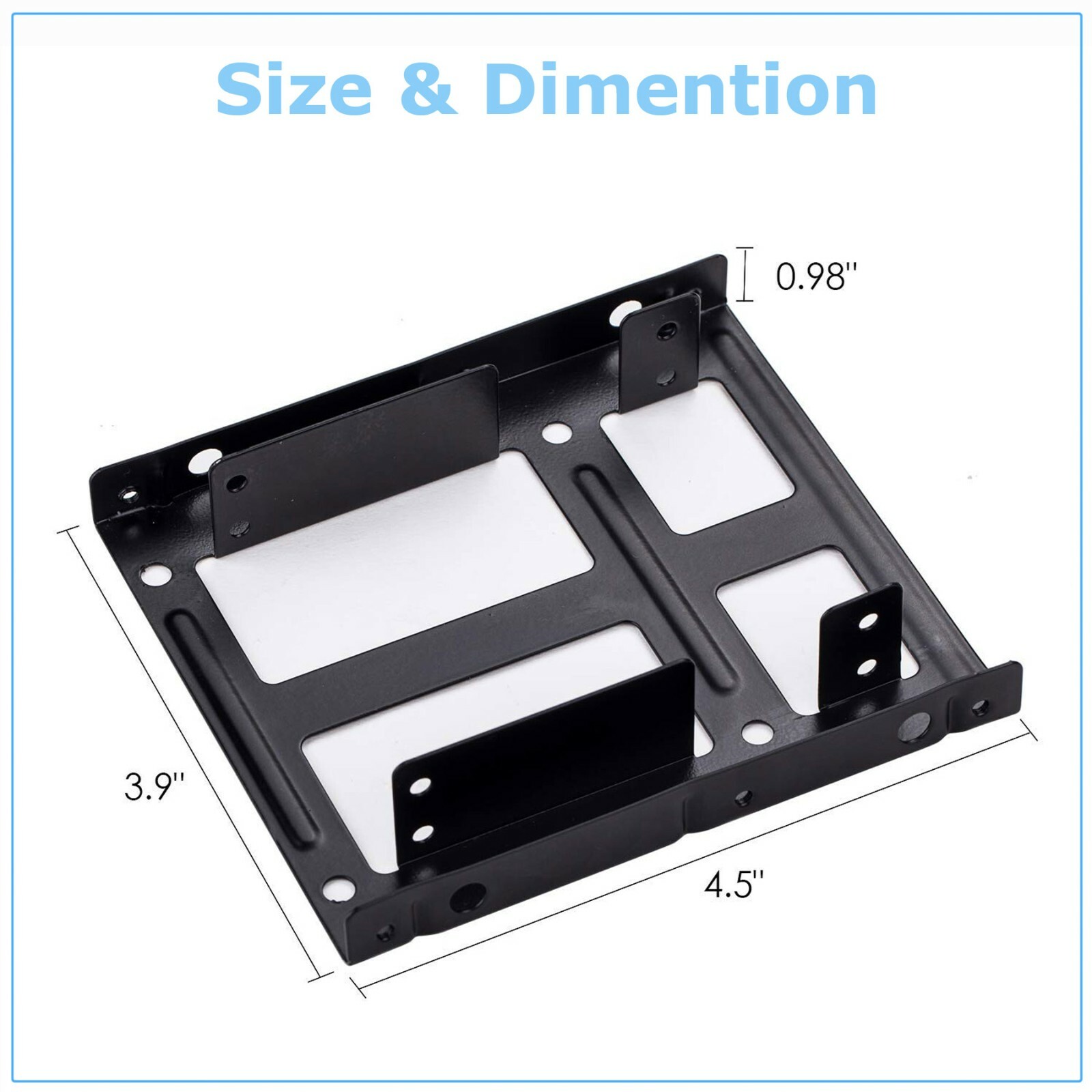 Dual Mounting 2.5″ to 3.5″ Bay SSD Metal Hard Drive HDD Bracket Adapter Dock