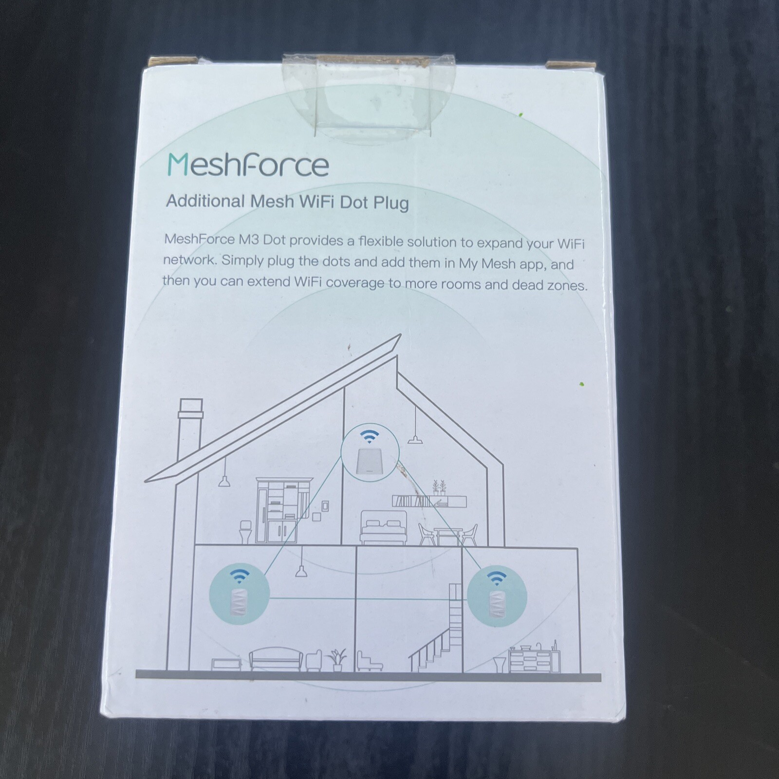 1-Pack MeshForce M3 Dot Wall Plug WiFi Extender, Works with MeshForce M1 and M3