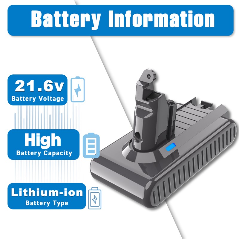 For Dyson Battery V6 DC58 DC61 Motorhead Absolute Handheld Cleaner 5.5Ah Battery