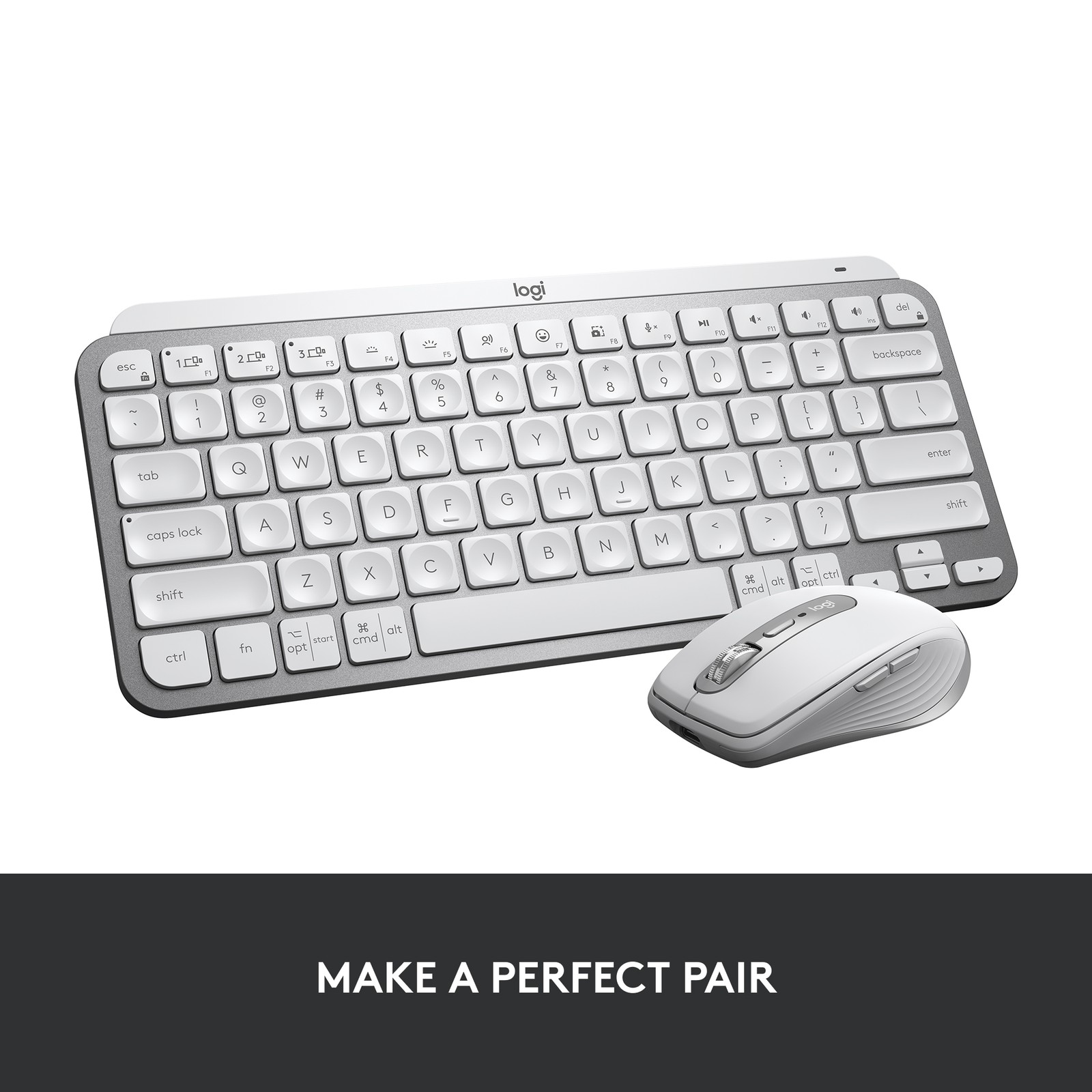 Logitech MX Keys Mini Wireless Keyboard (Pale Gray), English – US