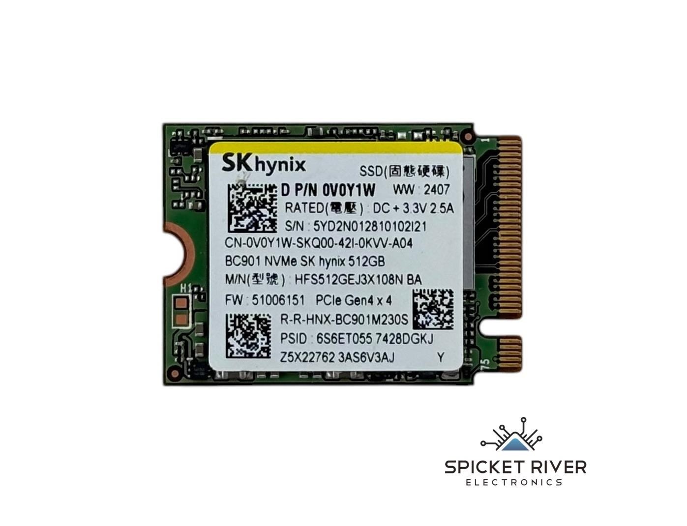 SK Hynix BC901 HFS512GEJ3X108N 512GB M.2 2230 NVMe PCIe Gen4x4 SSD Drive