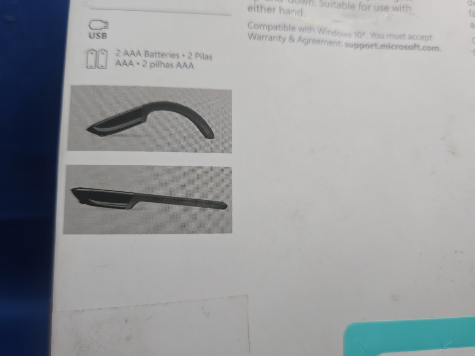 Microsoft Arc Touch Wireless Bluetrack Mouse RVF-00052 Model 1428 1496