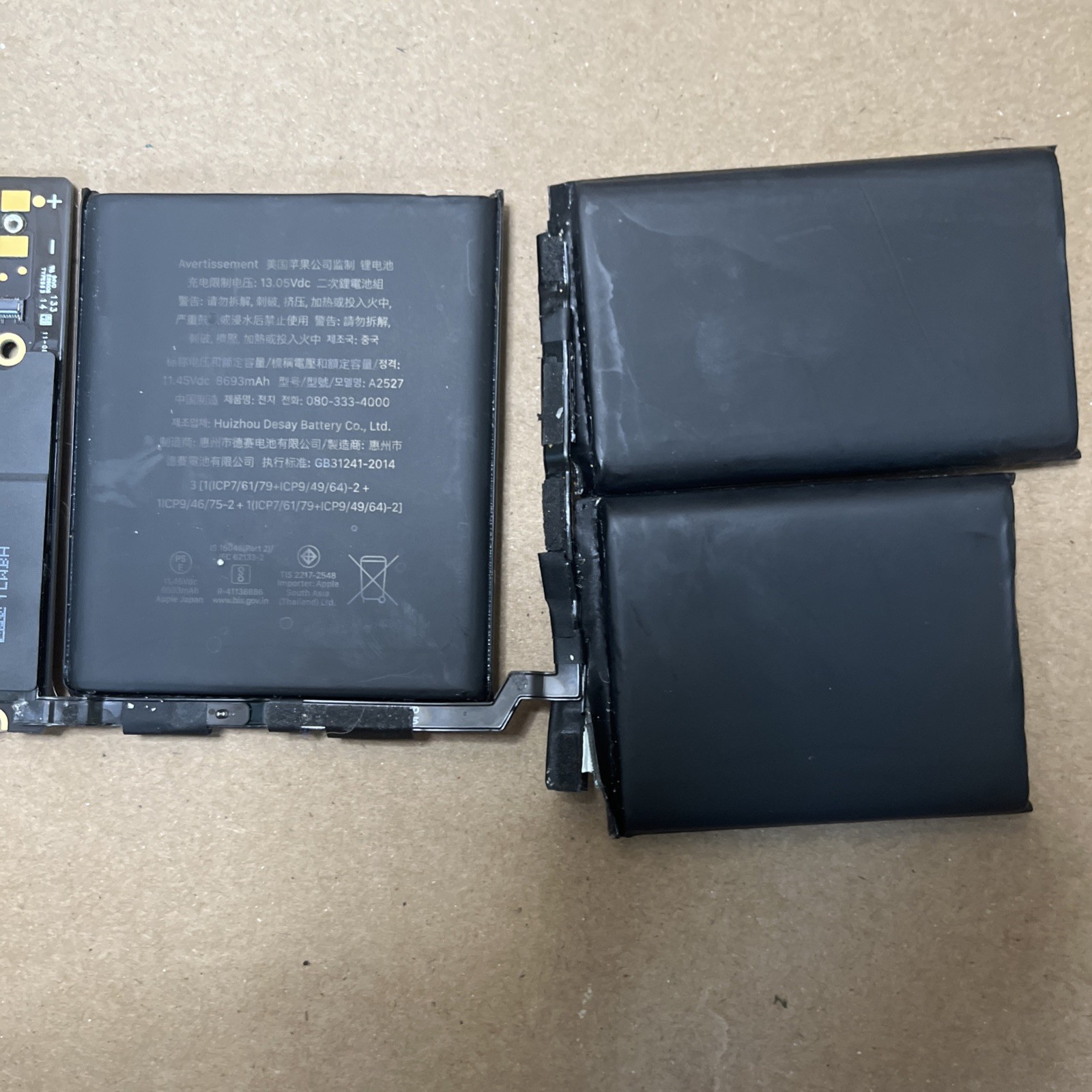 OEM A2527 Internal Battery Replacement Part For Macbook Pro 16” 2021 A2485