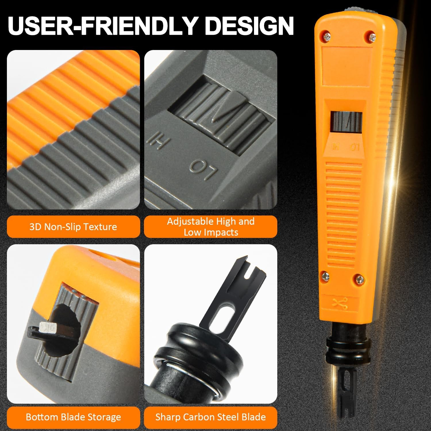 110 Punch Down Tool, Smooth-Cutting, Durable, Easy-to-Use Keystone Punch Down To