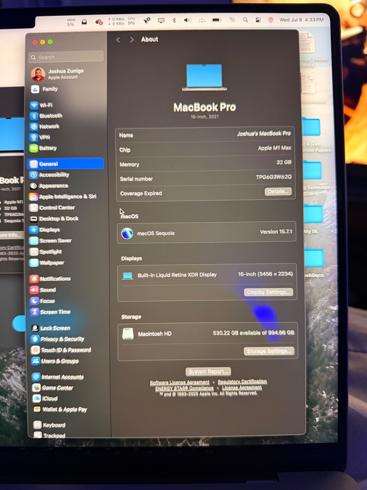 Apple MacBook Pro 16″ (1TB SSD, M1 Max, 32GB) Laptop – Silver – MK1H3LL/A…