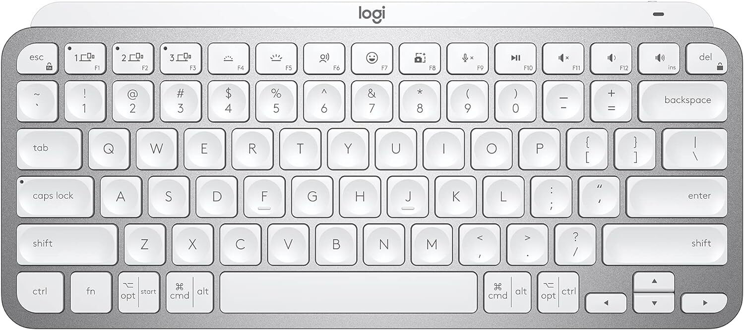 Logitech MX Keys Mini Wireless Keyboard (Pale Gray), English – US