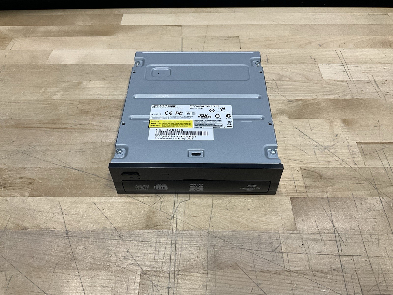Lite-On iHAS424-98 LightScribe Internal 24X SATA DVD/RW Writer Dual Layer Drive