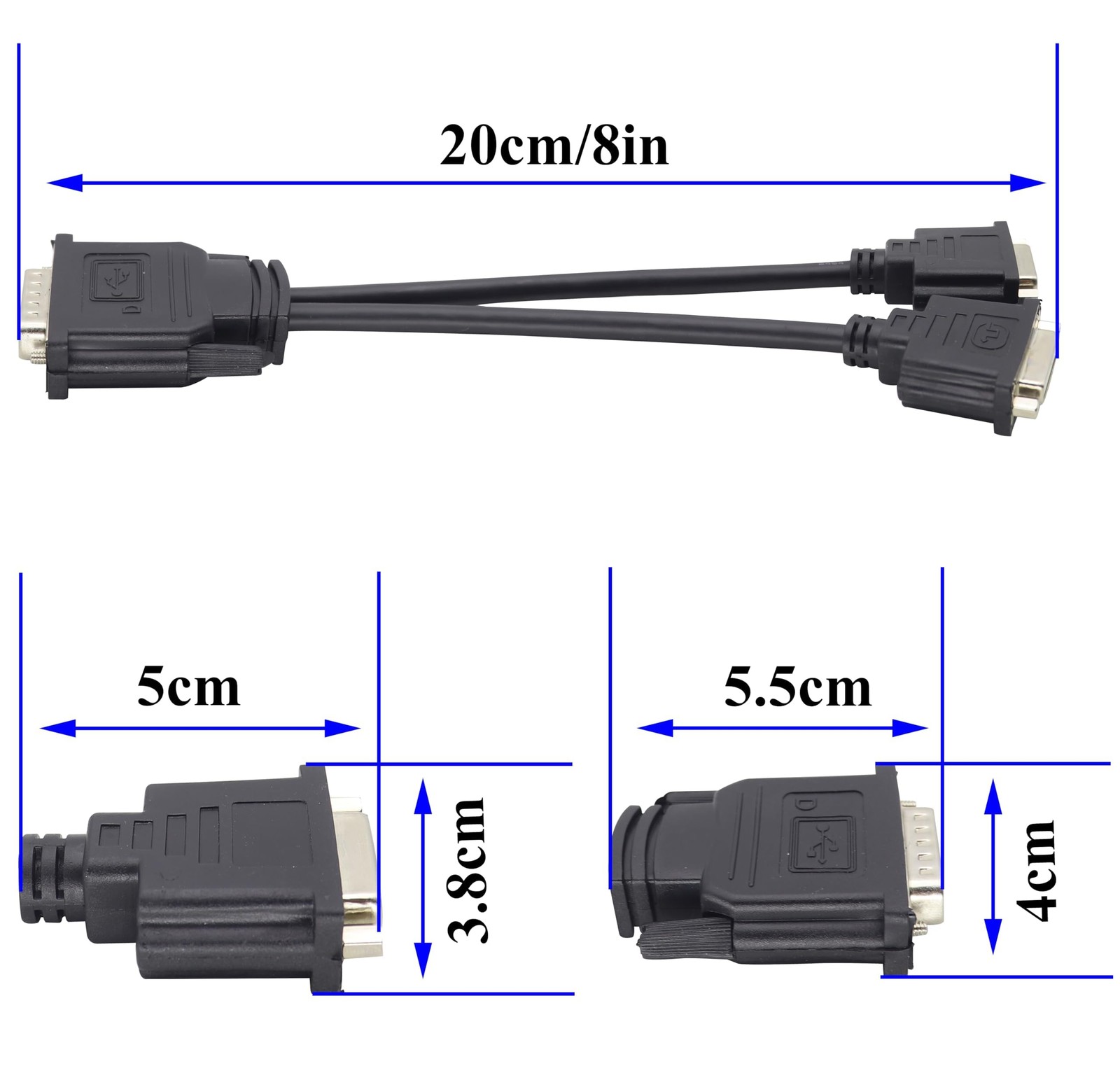 zdyCGTime DMS59 to 2 DVI 24+1 Splitter Cable Connector for Dual Monitor Setup…