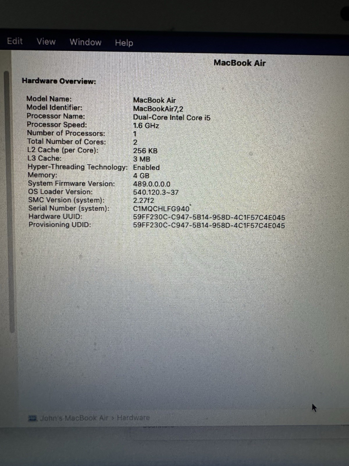 Apple MacBook Air 13″ (128GB SSD, Intel Core i5 5th Gen., 1.6 GHz, 4GB) Laptop –