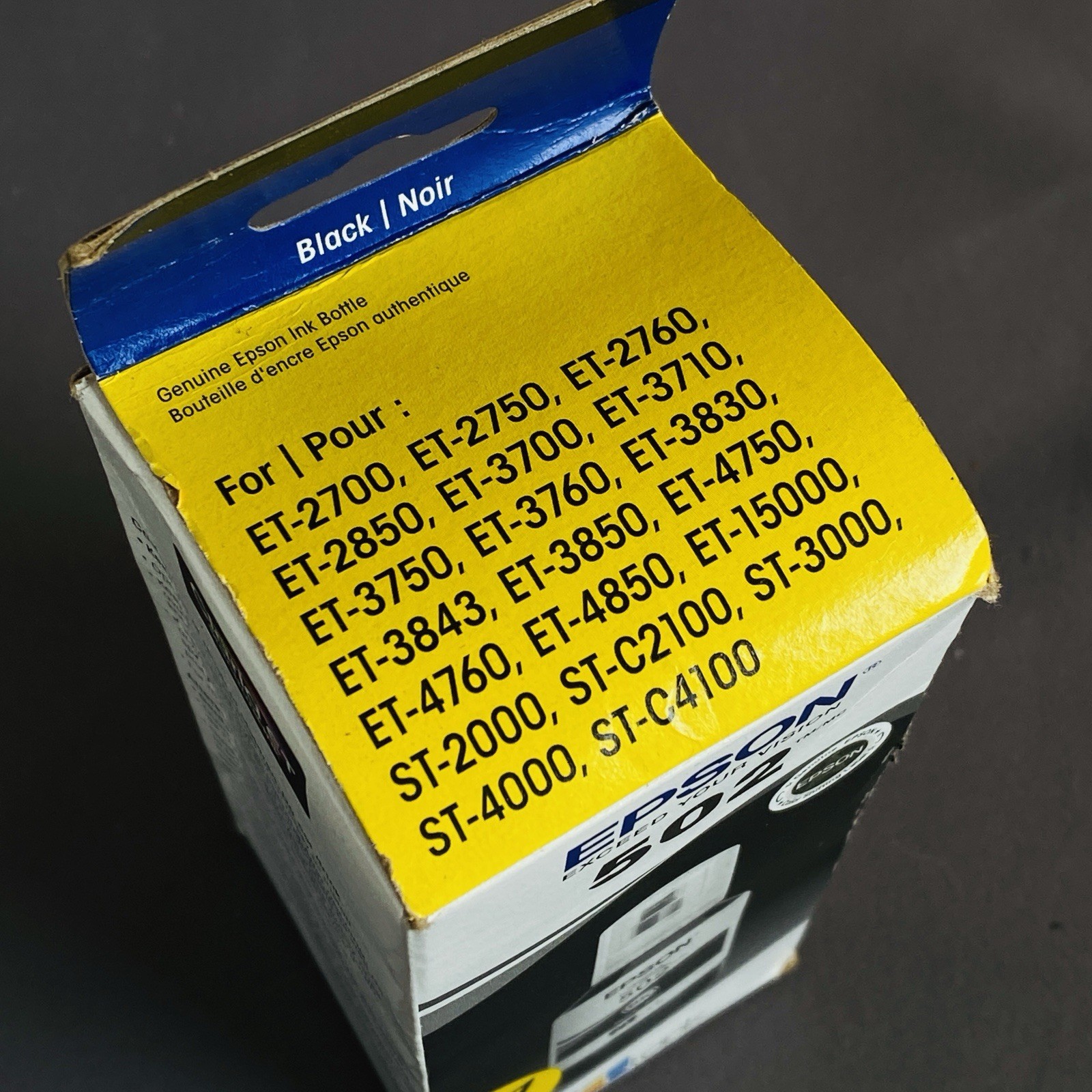 Epson EcoTank Ink Bottle 502 Black 127ml Exp. 02/2029 – New Sealed Box