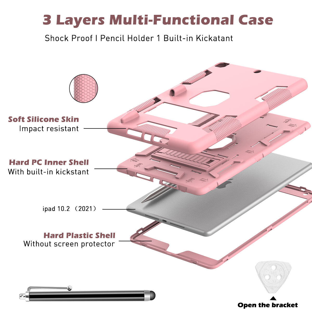 For iPad 9th 8th 7th Generation 10.2″ Shockproof Heavy Duty Case Stand Cover