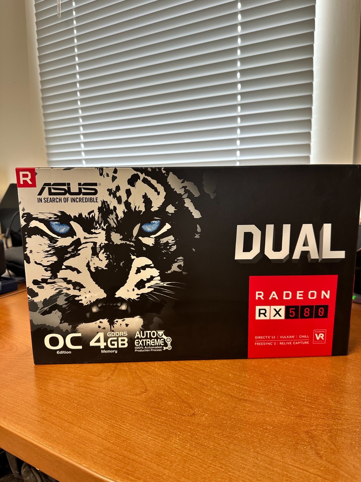 ASUS AMD Radeon RX 580 4GB GDDR5 Graphics Card (DUAL-RX580-O4G)