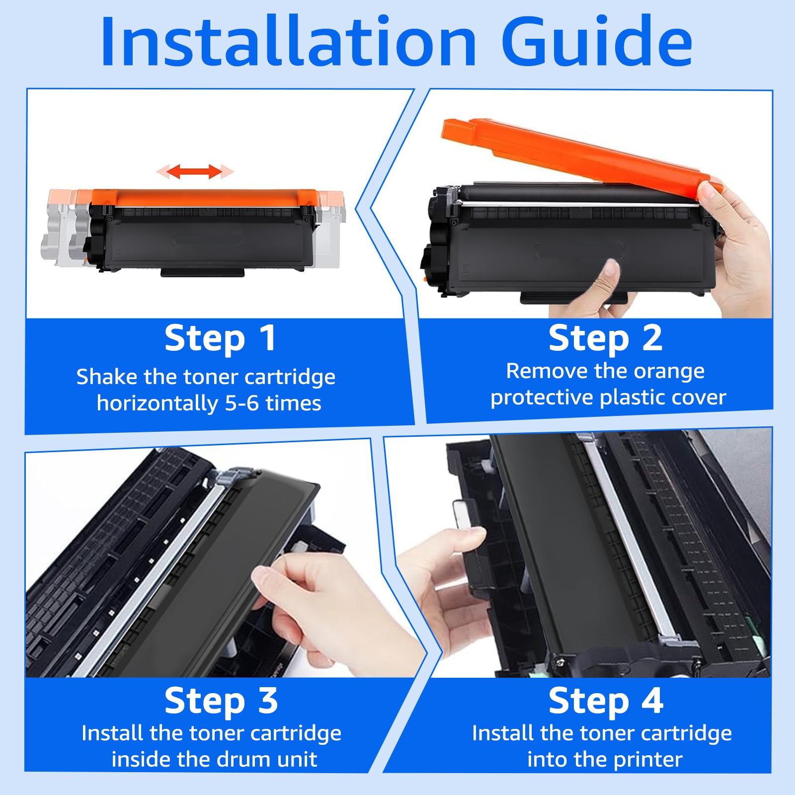 4 TN850 Toner +1 DR820 Drum for Brother TN-850 MFC-L5850DW HL-L5200DW HL-L6300DW