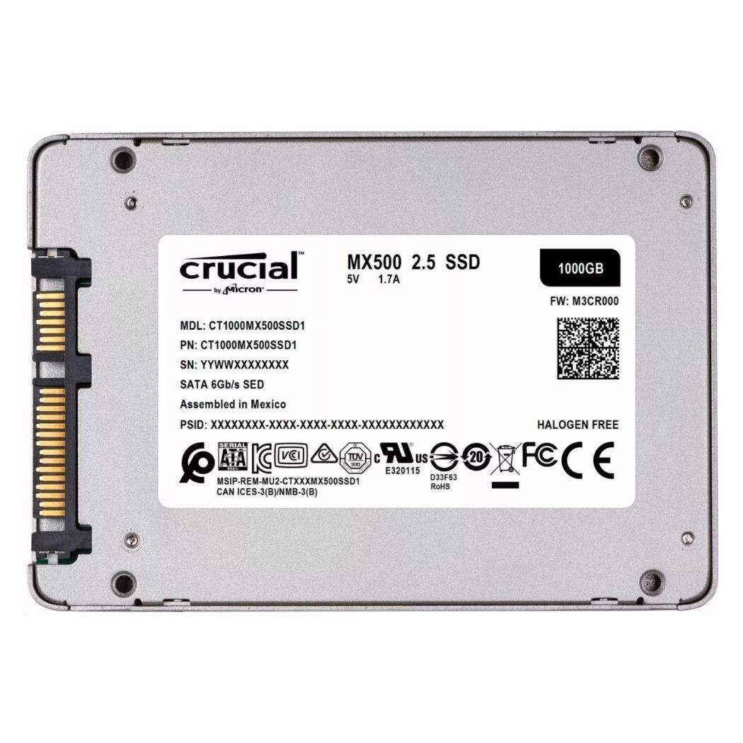 Crucial MX500 1TB SSD 2.5″ SATA 6Gb/s Internal Solid State Drive CT1000MX500SSD1