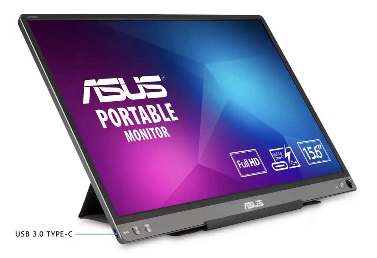 ASUS ZenScreen MB16ACE 15.6″ Full HD IPS LED Portable Monitor – Dark Gray