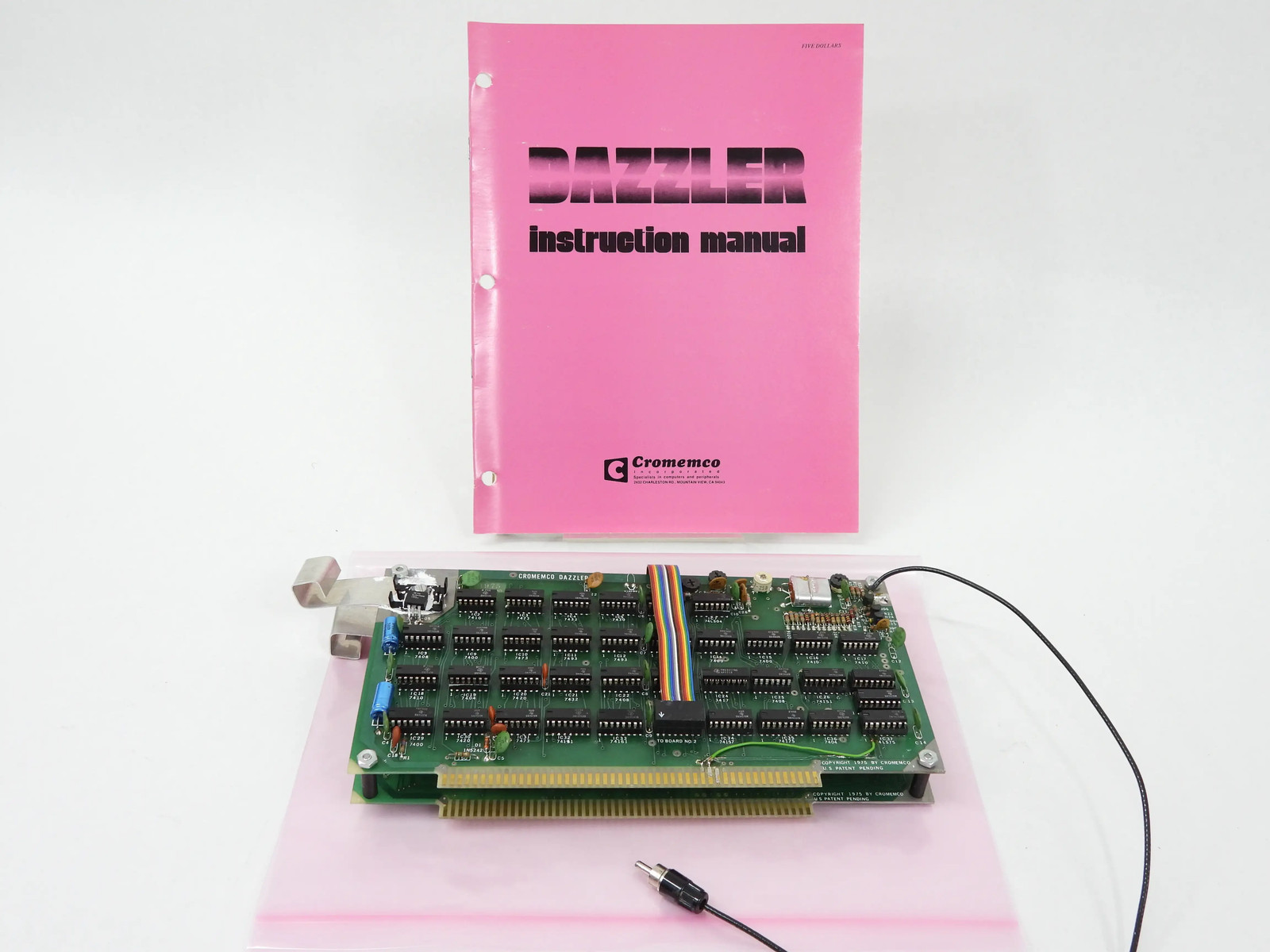 Cromemco Dazzler Vintage 1975 Color Graphics Computer Board + Manual (very nice)