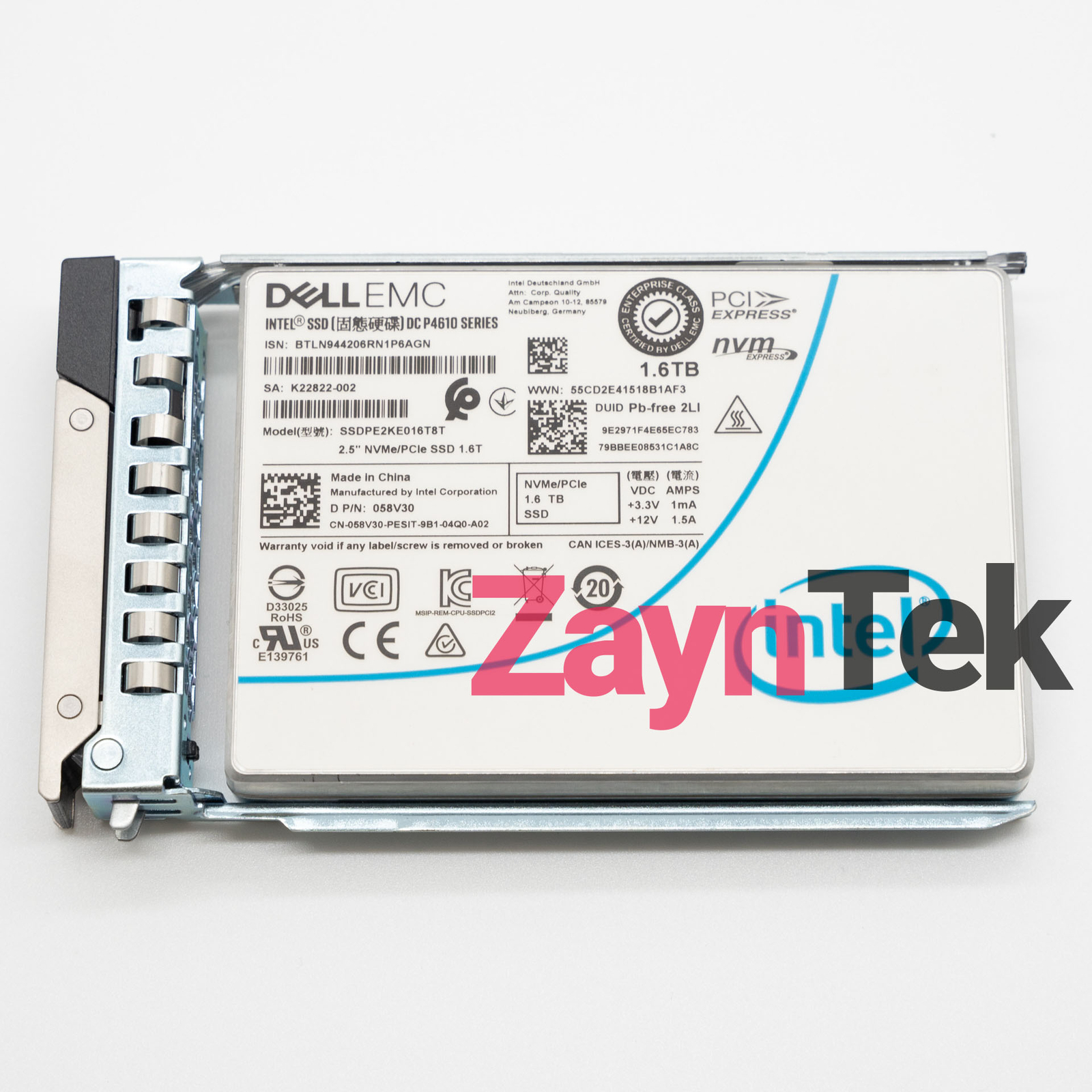 Dell 1.6TB 2.5″ TLC MU PCIe NVMe SSD (58V30)