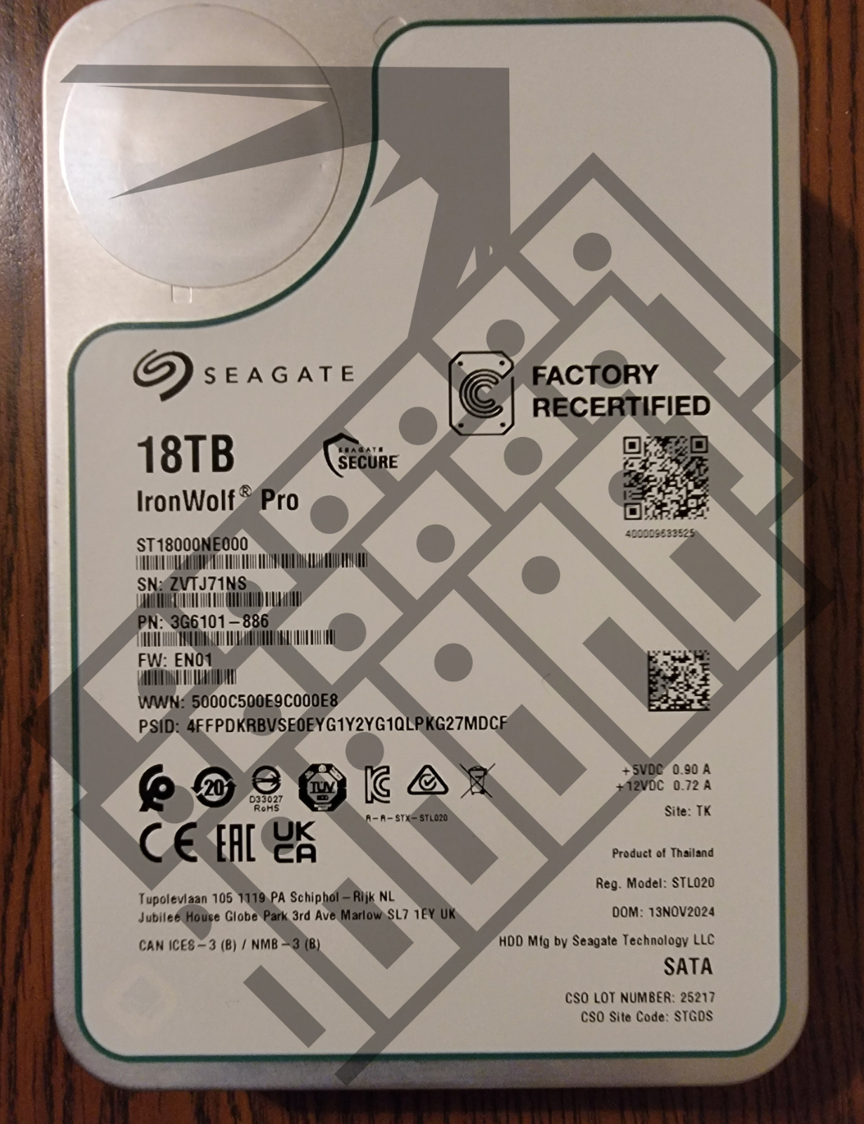 18TB Seagate IronWolf Pro Hard Drive 3.5″ SATA III HDD NAS