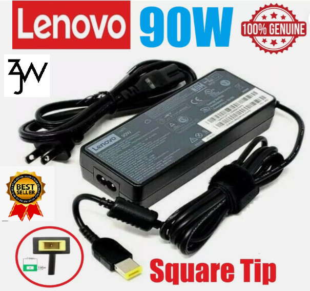 Lenovo 90W 20V 4.5A Laptop Charger AC Power Adapter Square Tip ThinkPad Genuine