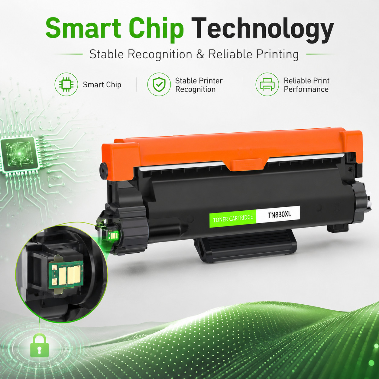 1PK TN830XL 830XL Toner Cartridge Compatible for Brother HL-L2400D HL-L2420DW