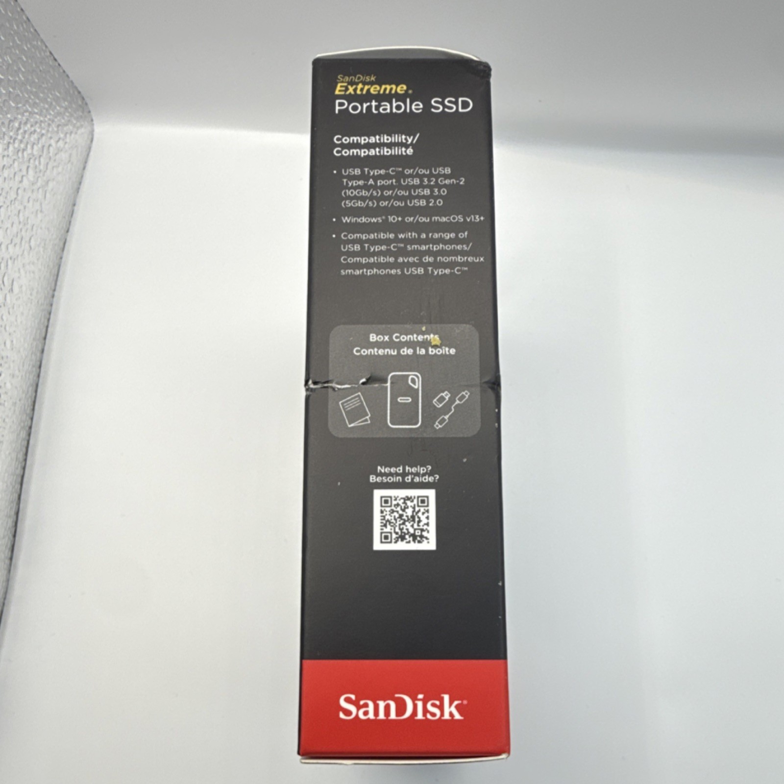 SanDisk Extreme Portable SSD 2TB Water, Shock & Dust Resistant, 1050MB/s, USB-C