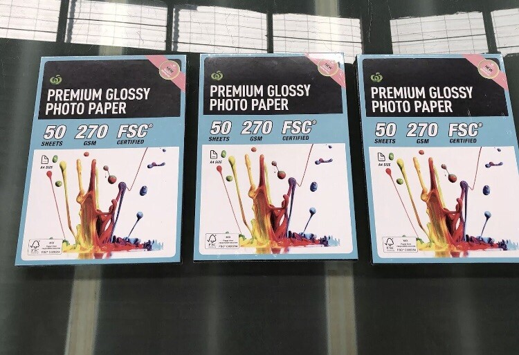 Inkjet Printer Photo Paper 270 gsm A4 150 Sheets Bulk Buy Premium Gloss