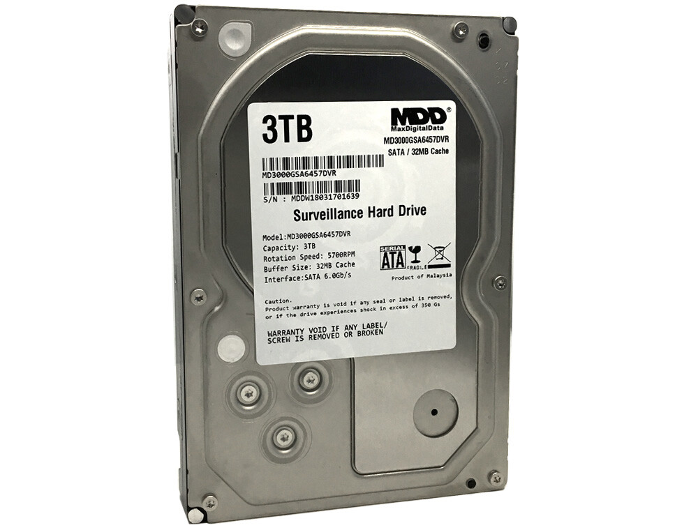 MDD 3TB 32MB Cache 5700RPM SATA 6Gb/s 3.5″ Internal Hard Drive -2 Year Warranty