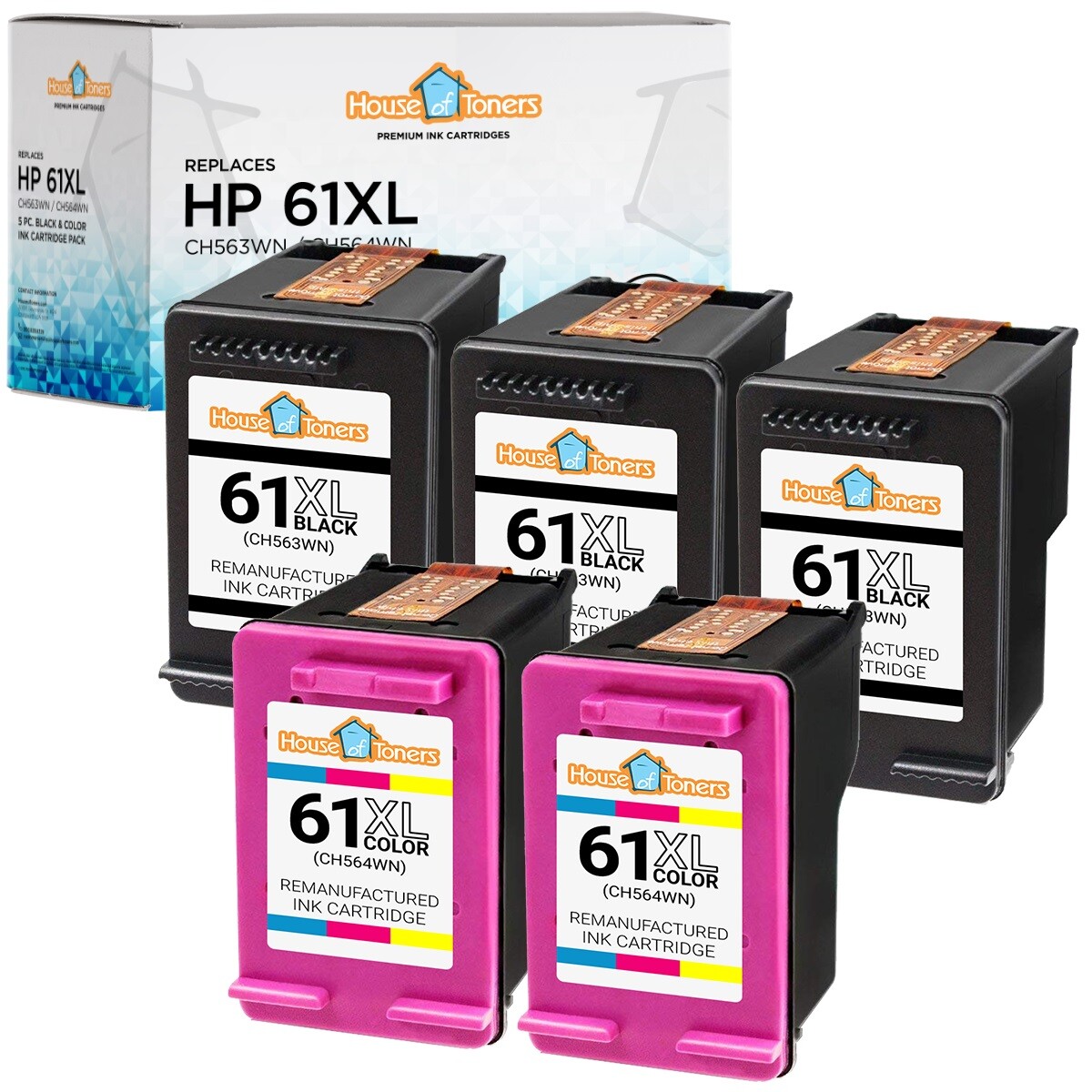 For HP 61XL Ink Cartridges For HP ENVY 4500 4501 4502 4504 5530 5531 5535 Lot