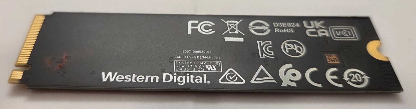WD PC SN8000S 1TB NVMe Gen4 x4 M.2 SSD SDEPNRK-1T00-1012 96% Health