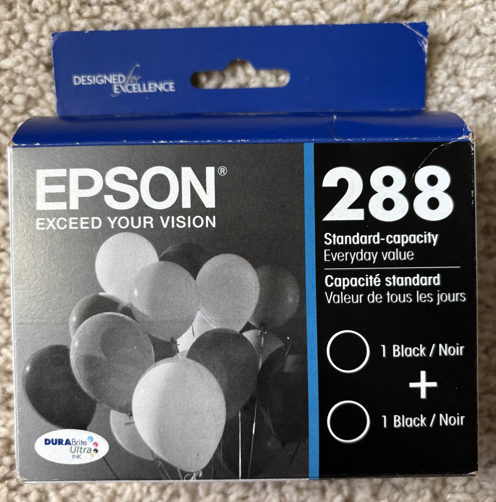 Epson 288 2pk Ink Cartridges – Black- 3 packs- Expired