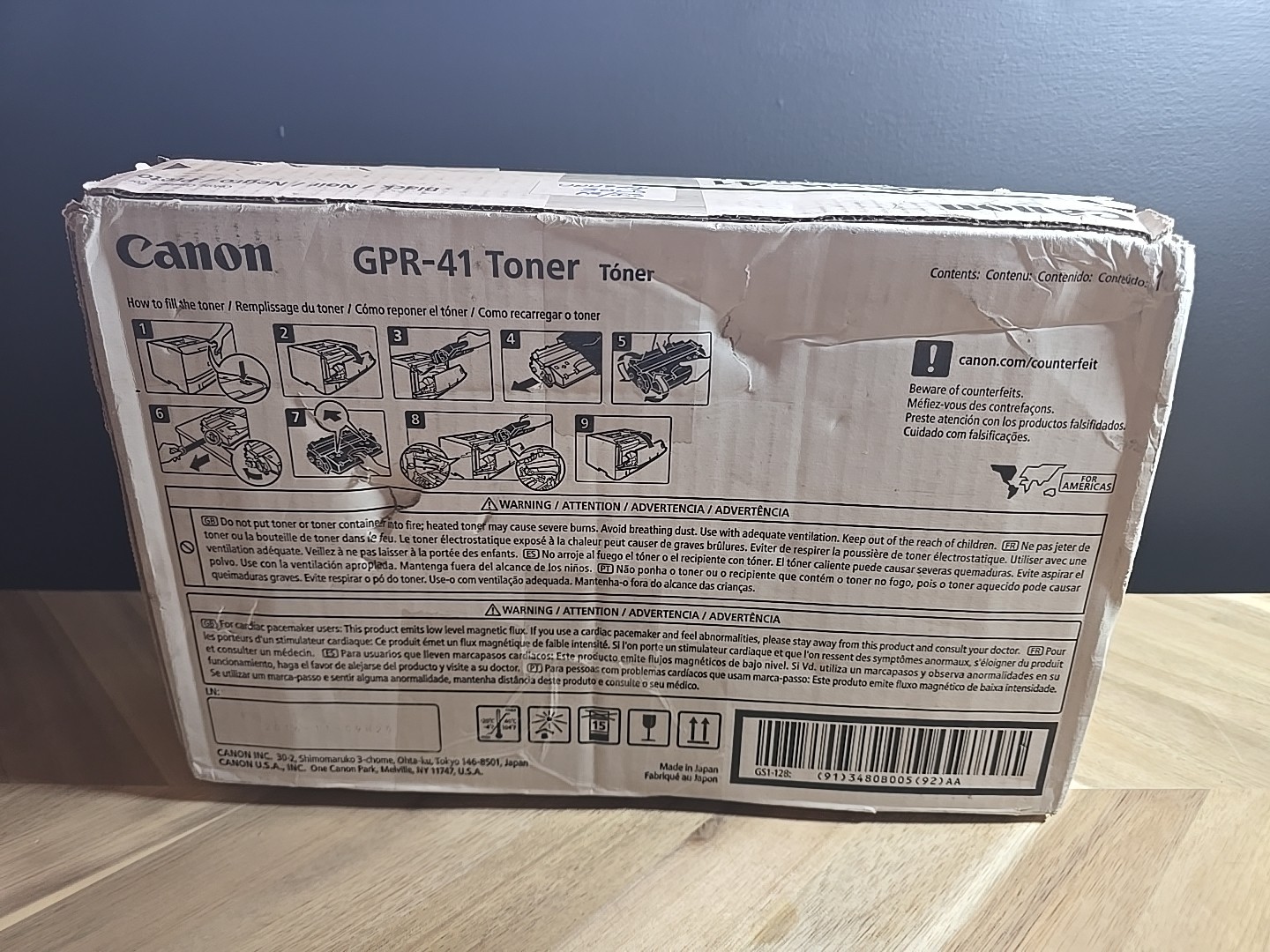 Canon GPR-41 Black Standard Yield Toner Cartridge (3480B005AA) OPEN BOX PULL TAB