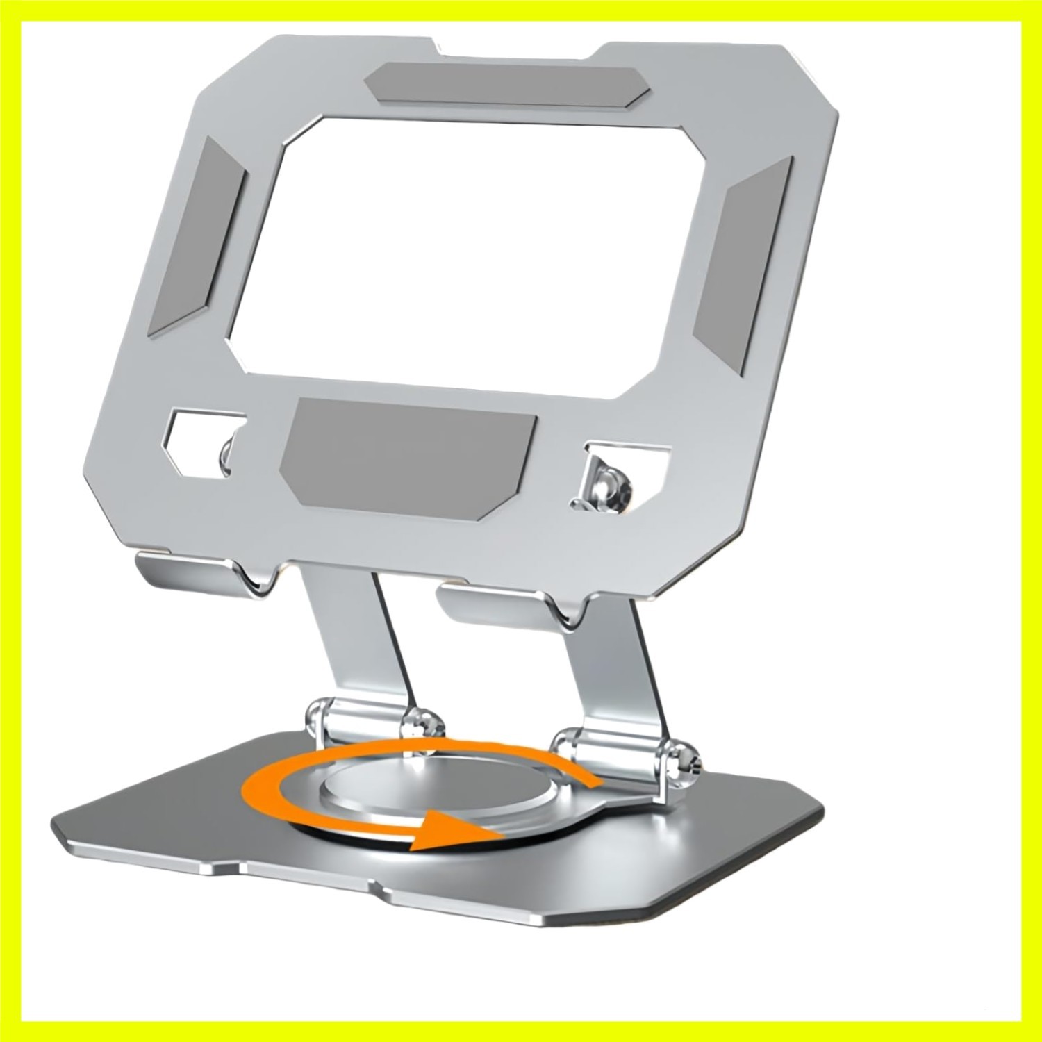 360° Rotatable Metal Tablet Stand, Adjustable Folding Desktop Stand for iPad/…