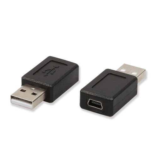2 Pack USB 2.0 A Male to USB B Mini 5 Pin Female Adapter Converter