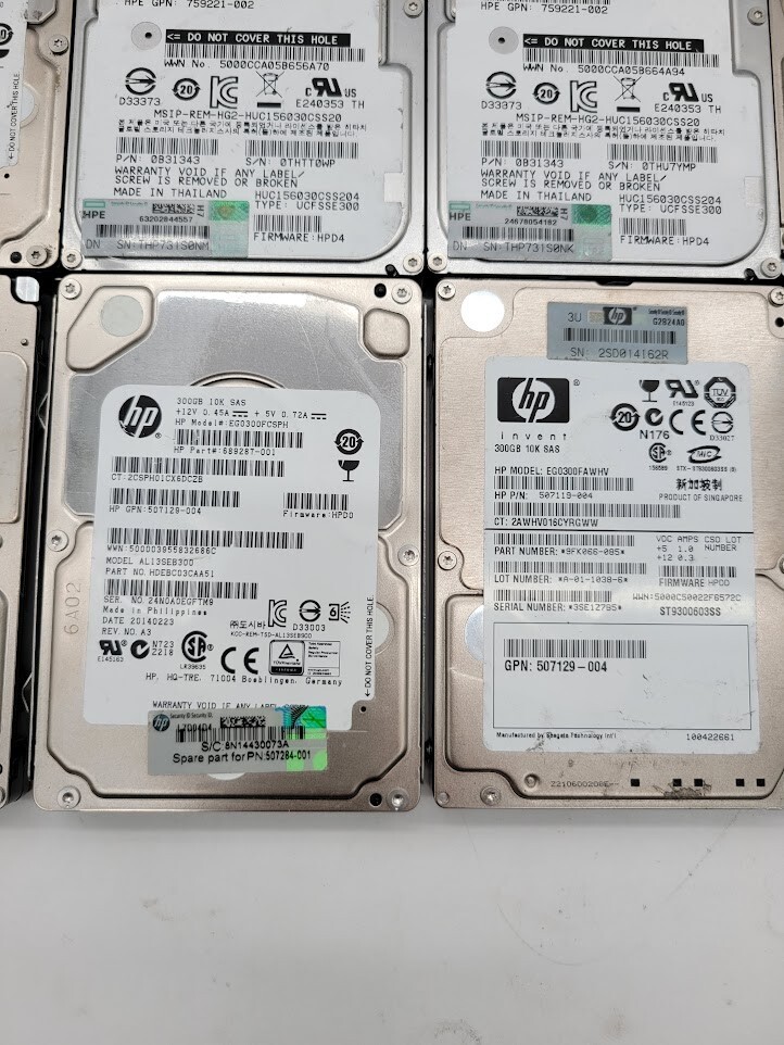 Lot of 8 500GB 2.5″ SAS Mixed brands Hard Drive check the description