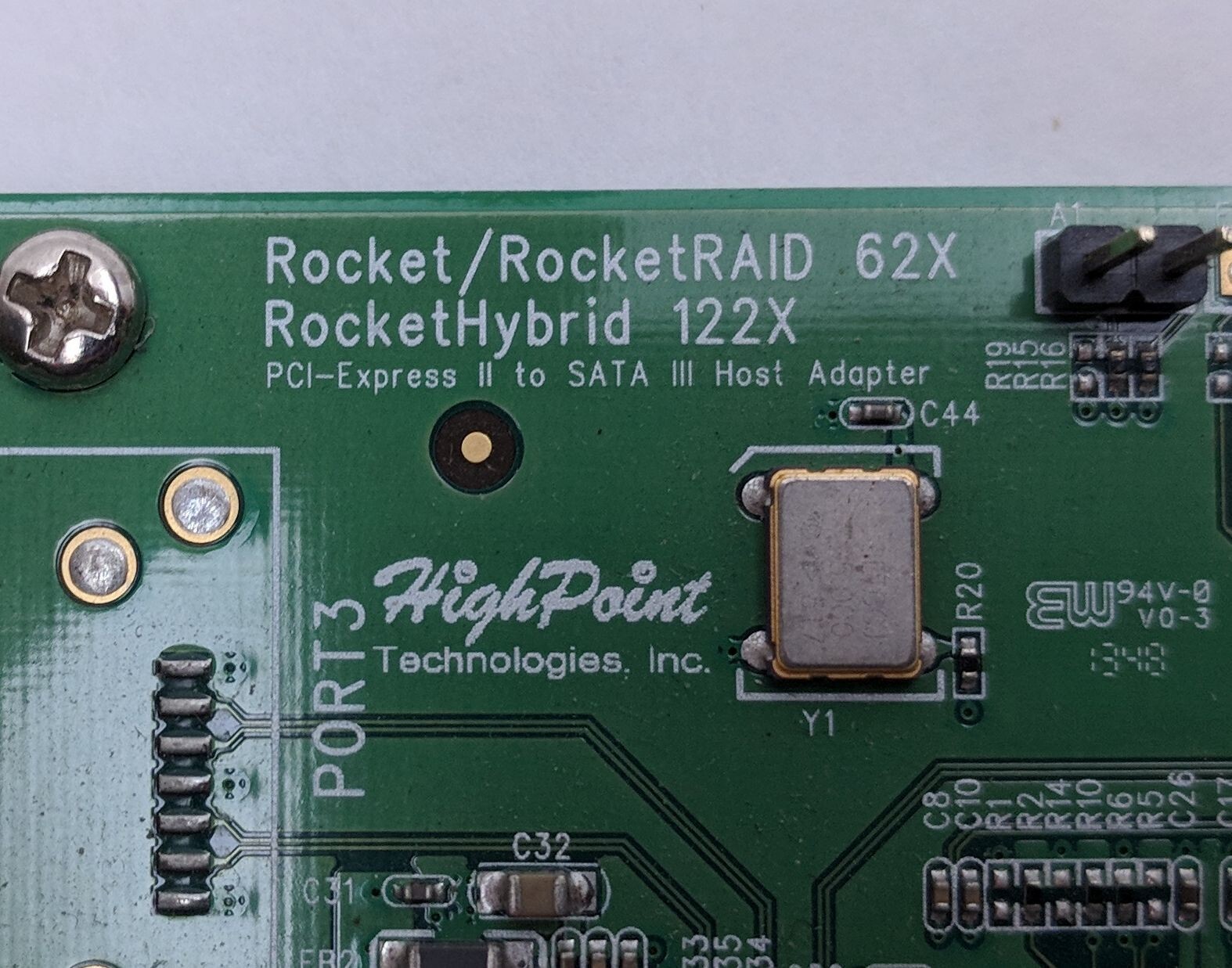 HighPoint Rocket/RocketRAID 62X RocketHybrid 122X Dual Port SATA Host Adapter