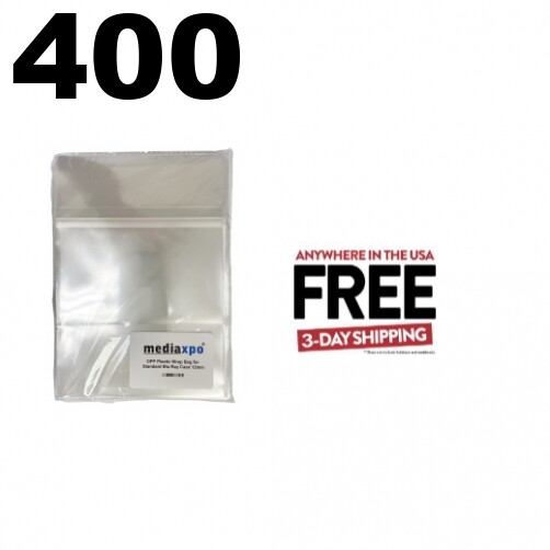 400 OPP Plastic Wrap Bag for Standard Blu-Ray Case 12mm ** 1-3 DAY