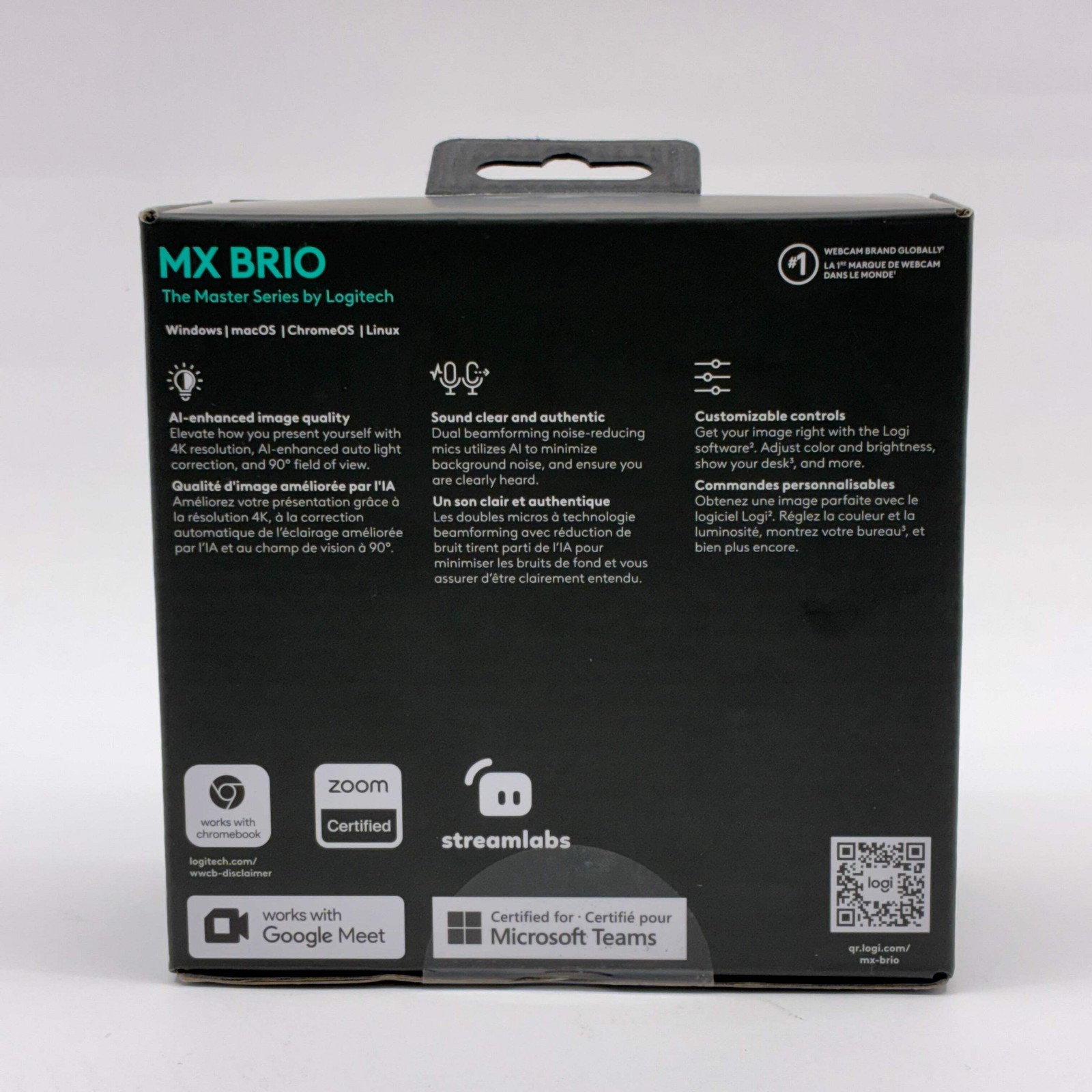 New Logitech MX Brio 4K UHD Webcam 960-001558