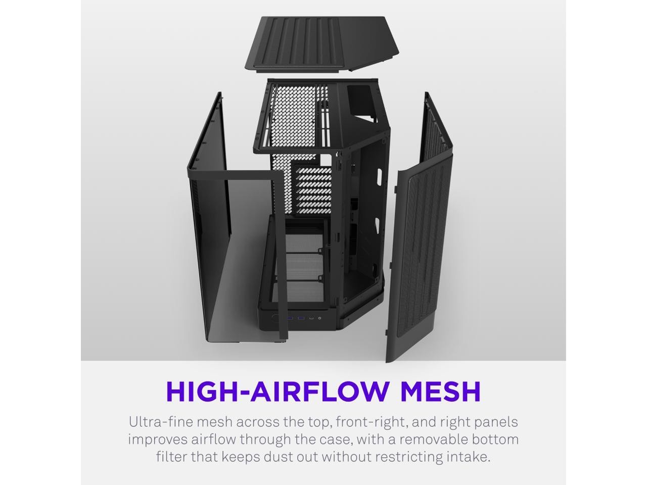 H6 (2026) Compact Dual-chamber ATX Case All Black