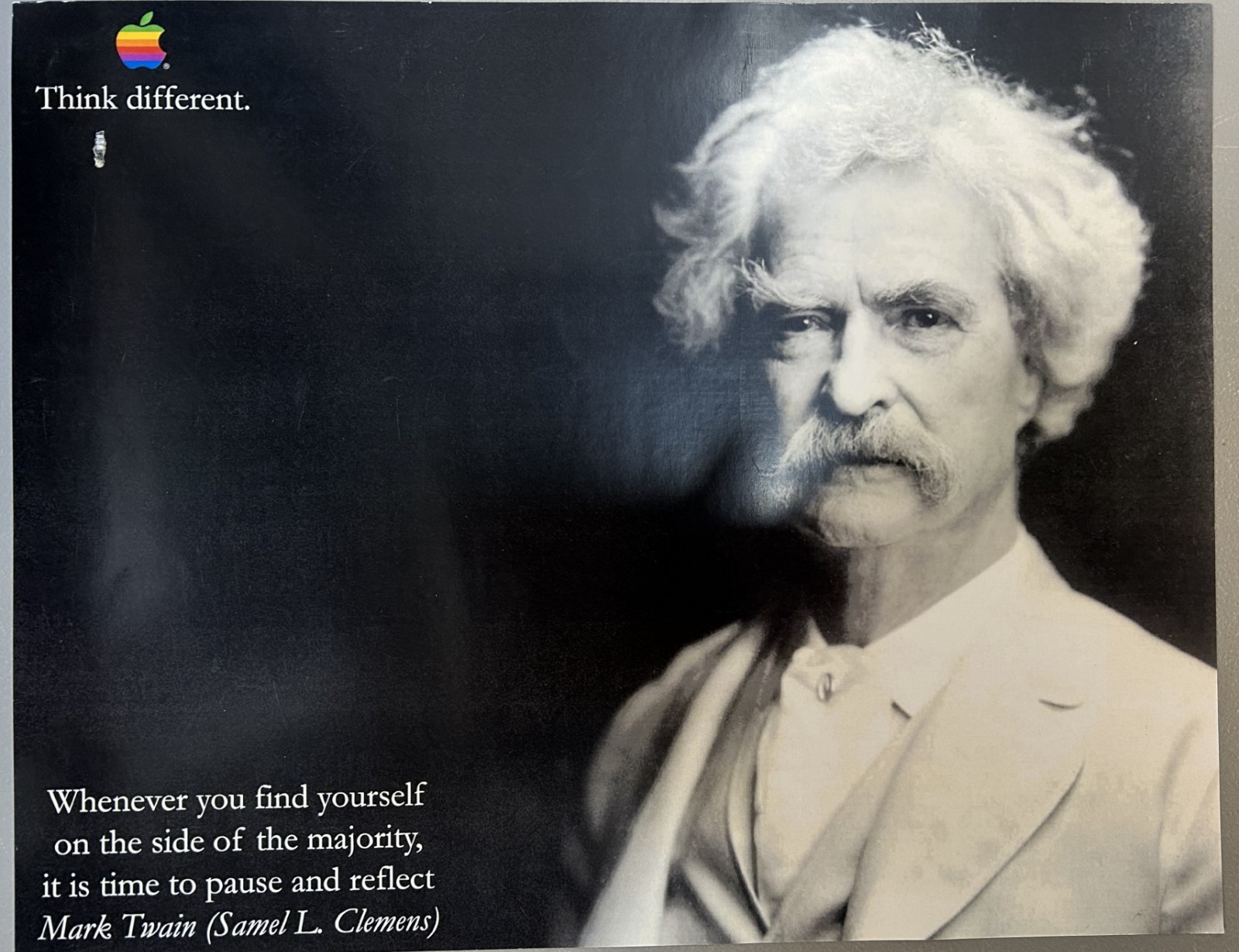 Apple Think Different Poster Mark Twain – 15″ x 12″