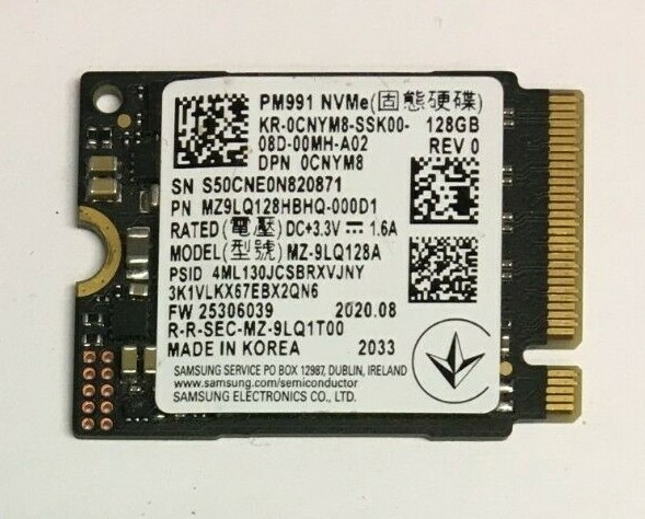 Lot of 100: 128GB M.2 PCIE NVME 2230 SSD Solid State Drive Major Brands