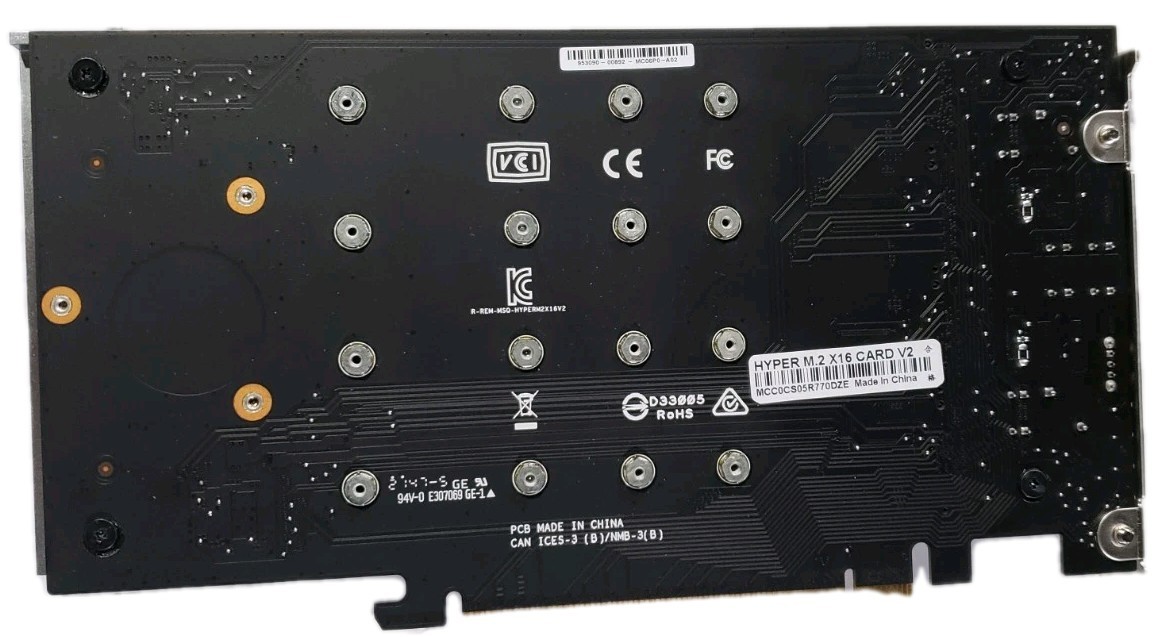 ASUS Hyper M.2 x16 NVMe Expansion Card PCIe 3.0 RAID Support for Intel AMD